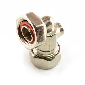 Chrome Angled Service Isolation Valve – 15mm x 1/2"