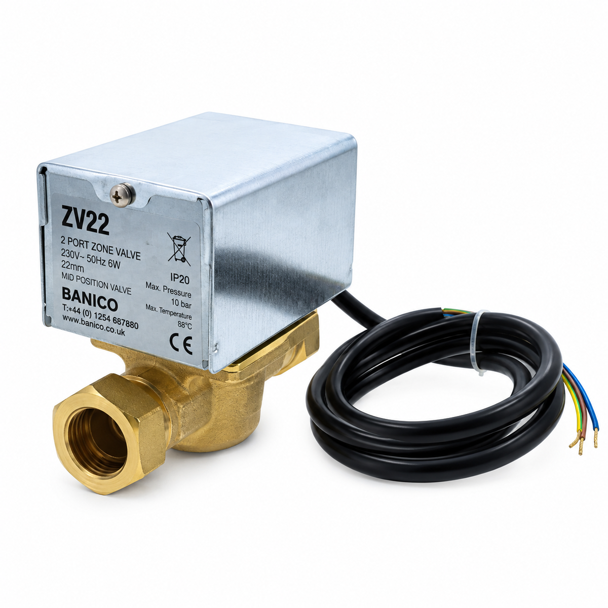 Banico ZV22 22mm 2 Port Motorised Zone Valve