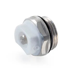 1/2" BSP Radiator Plug &amp; Manual Air Vent Set – Nickel Plated with O-Rings