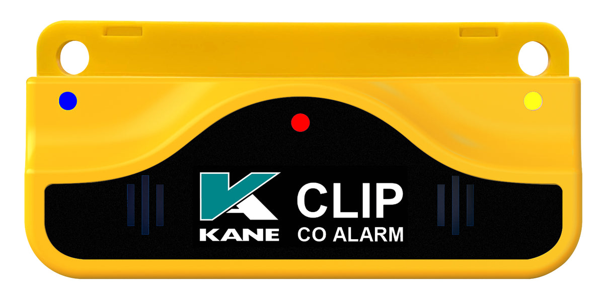 KANE-CLIP personal carbon monoxide alarm in yellow