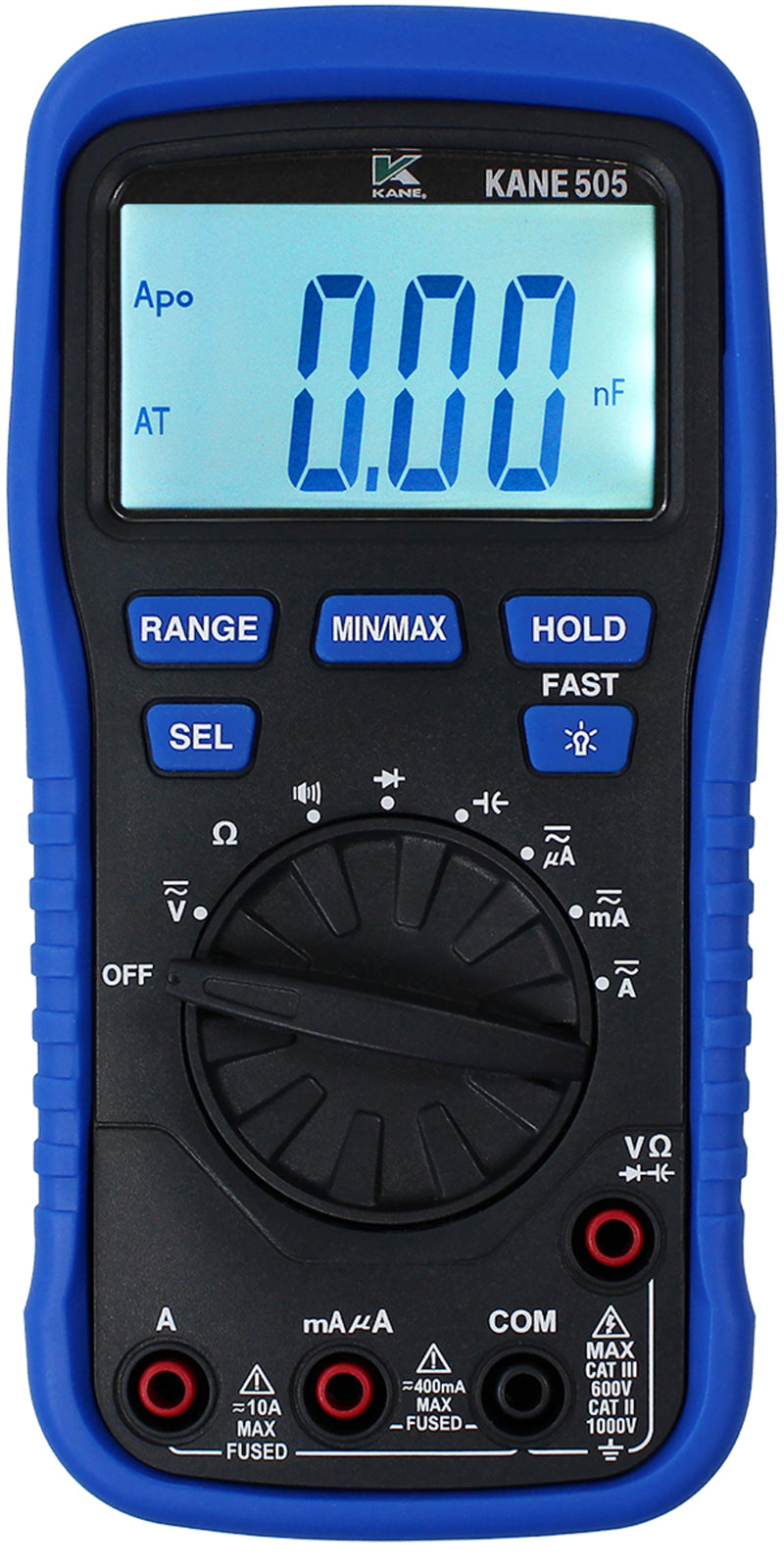 KANE505 1000V HVACR digital multimeter front view